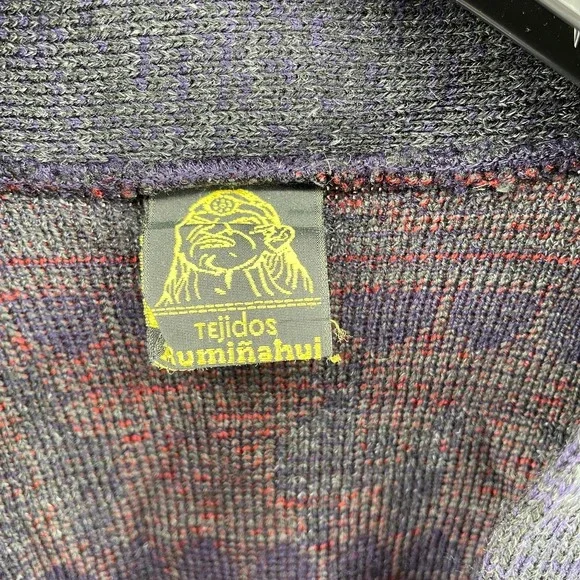Tejidos Ruminahui Cardigan Sweater Mens XL Multicolor Wool Ecuadorian